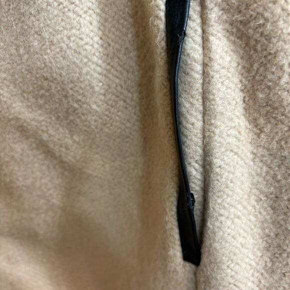 Ladies Stradivarius Brand Tan and Faux Leather Detail Jacket Size Large - Picture 12 of 14